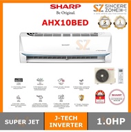 SHARP AHX10BED+AUX10BED 1.0HP Air Cond J-Tech Inverter I R32 I Super Jet Mode I Breeze Mode I Eco Mo