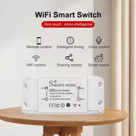 Work with Tuya Smart Life APP WiFi Switch DIY MINI Smart Home Switch Module Wireless Voice Remote Co