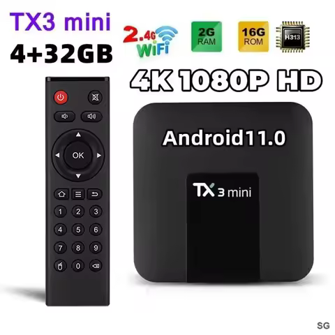 Original Tanix TX3 mini Android 11.0 Allwinner H313 2G 16G 2.4G WiFi 4K TX3 TV Box Smart H . 265 1G 