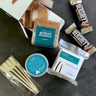 Huey&Wah Gourmet Marshmallows S'more Kit Halal Gelatin, gift for kids, all natural ingredients, Smor