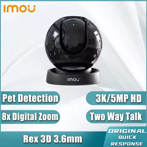 IMOU 5MP 3K Rex 3D Wifi PTZ IP Camera Indoor IR10M Human Pet Detection Tracking Baby Security Monito