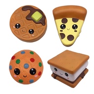 Aqueens 4 Jumbo Food Slow Rising Squishies Hamburger Bun Pizza Bread Kawaii Soft Toys Kid Squishy Sq