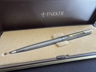 【經典收藏】古董美製 Parker 75 925純銀網格 (Cisele) 原子筆 連原裝盒