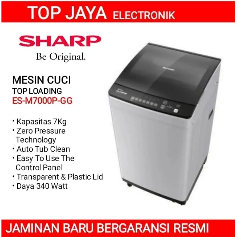 MESIN CUCI SHARP [7KG] TOP LOADING BARU BERGARANSI RESMI