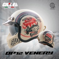 GILLE OP-12 VENERY Bygone Single Visor Convertible Full Face Motorcycle Helmet