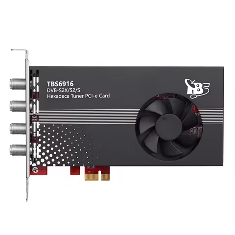 TBS6916 DVB-S2X/S2/S 16 Tuner Card Digital Satellite TV Receiver Streaming Card FTA DVB-S2X PCIe Car