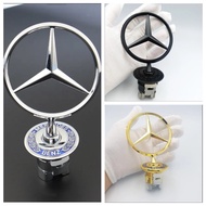 For Mercedes Benz W203 W204 W168 W176 CLA CLK CLS W124 W205 W211 3D Metal Wheat Ears Bonnet Logo Badge hood Emblem Accessories