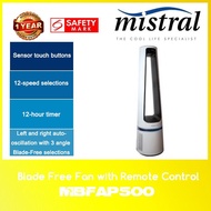 Mistral MBFAP500 Blade Free Fan Air Purifier Remote Control WITH 1 YEAR WARRANTY