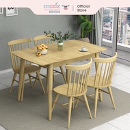 mooZzz Dania Extendable Table + Disa Chairs Dining Set / Dining Table / Extendable Dining / Wood Dining Table