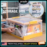 PRADO 35L Large Capacity Double Opening Storage Box Book Organizer Box Clothes Toys Storage Box Dorm
