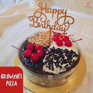 Brownies Pizza Birthday Tart Kue Ulang Tahun Bali Birthday Cake
