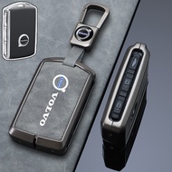Volvo XC60 S90 S60 XC90 XC40 V60 V40 Key Cover Aluminium Alloy Leather Hide Kunci Kereta Volvo Premi