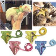 QUENNA Colorful Vest Type Adjustable Ferret Lead Rope Dinosaur Shape With Bell Pet Walking Rope For 