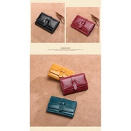 Women's short wallet, leather wallet, two fold wallet, mini cowhide new fashion small zero wallet