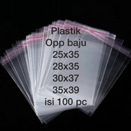 plastik opp seal / opp pakaian / opp baju 25x35  28x35  30x37 35x39 - 28x35