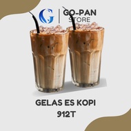 [6 PCS] Gelas Kopi Kaca Tinggi 380 ml Aesthetic Kedaung 912T Setengah Lusin / Gelas Minum Kaca Tebal