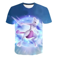 Pok é mon Pikachu 3D Pok é mon casual cartoon breathable short sleeved avatar for children and adult