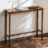 Commercial Milk Tea Shop Simple Bar Table Table Chair Solid Wood Bar Household Long Narrow Table Hig