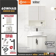 [VATER] 60WHAB Mirror Box Aluminium Bathroom Cabinet Ceramic Basin Sink Bathroom Basin Toilet Sink Basin Cabinet Sinki