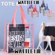 WATTLE1J0  Tote Bag, Car Sewn PVC Cosmetics Shopping Bag,  Gift Bag Transparent Large Capacity Jelly
