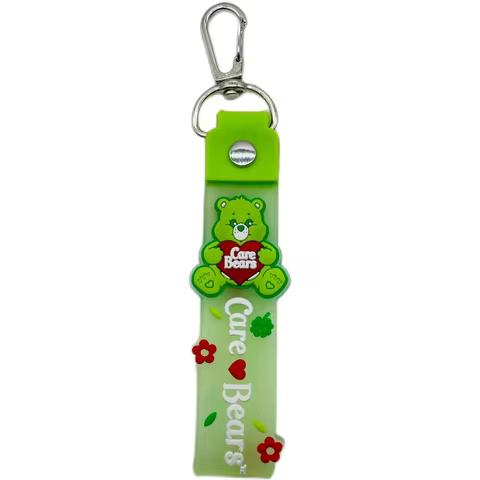 Care Bears Luminous Silicone Wrist Strap Keychain, Cute Cartoon Bag Charm Pendant for Fans Gift