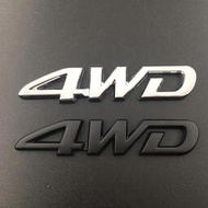 HYUNDAI 1 件三維鍍鉻金屬汽車字母 4WD 汽車擋泥板側後行李箱徽章貼紙貼花適用於 CRV 現代