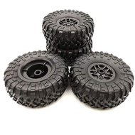 4pc Black RC 1:12 Tyre Tires & Wheels for D90 MN90 91 RC Car Truck Crawler SoTypeWheel/Tyre