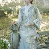 Qingying Ruyu Printed Thin Hanfu Suit - Perfect for Travel Photography