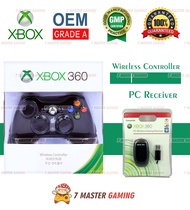 Original Refurbished Microsoft Xbox 360 Wireless Controller / Game Pad / Joystick - Black Color