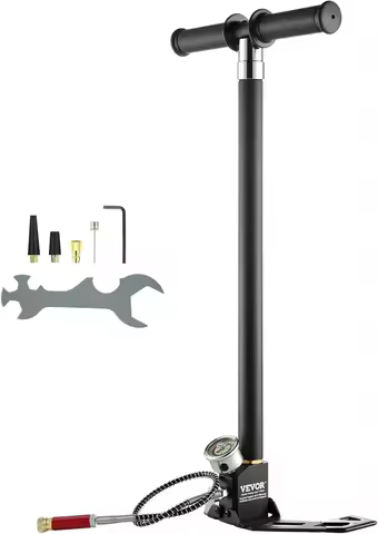 PCP Hand Pump, 4 Stage, 30Mpa 4500 PSI High Pressure PCP Air Rifile Filling Stirrup Pump with Oil-Mo