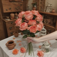 6PCS/10PCS Artificial Flowers Living Room Fake Flowers Decoration Multi-color Rose Flowers Optional 