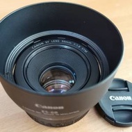 有問題 Canon EF 50mm f1.8 STM 連原裝遮...