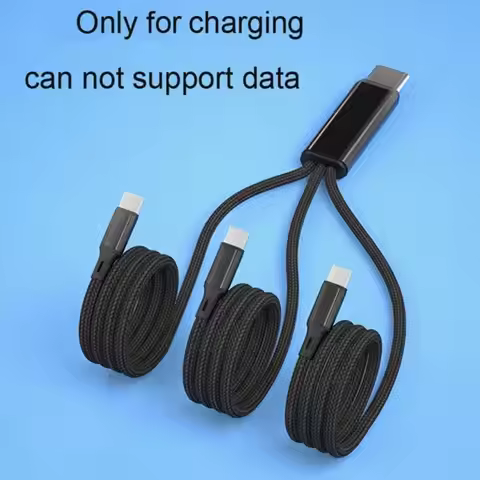 R66A USB C to USB C Multi 3 in 1 3 Type C Port 5V 2A Fast Charging Cord