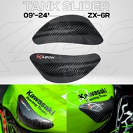 Tank Slider ZX6 ZX636 Carbon Tank Protector Cover kawasaki ZX-6 ZX-636