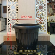 [Dijual] Pot Bunga Bulat Besar Jumbo Hitam Plastik Murah Diameter 59.5