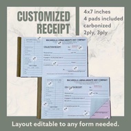 CUSTOMIZED ACKNOWLEDGEMENT RECEIPT 4x7 Carbonized (BUNDLE)