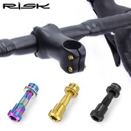 RISK Titanium Bolts M5 X18mm M5 X20mm Front Fork Lock Screws Nuts Kit Ti Bolt Carbon Fibre Stem Bolt