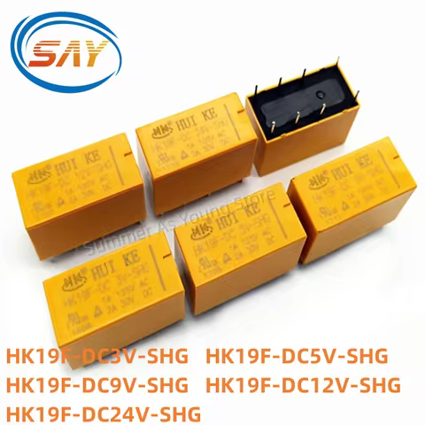 5PCS Relay HK19F-DC3V-SHG HK19F-DC5V-SHG HK19F-DC12V-SHG HK19F-DC24V-SHG HK19F-DC24V-SHG HK19F 3V 5V
