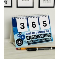 Engineer Licensure Exam Countdown Calendar - 365 days -| Engineering Board Exam