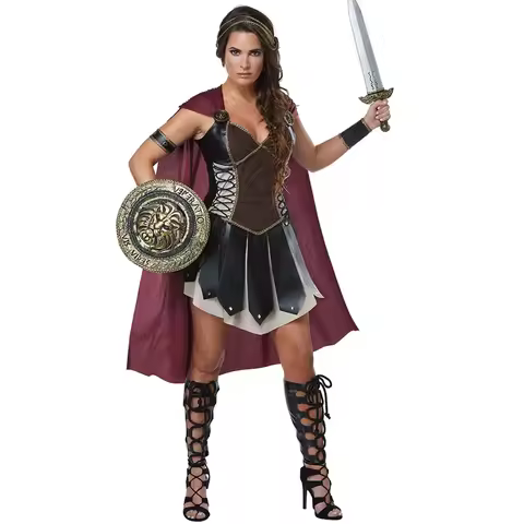Halloween Medieval Warriors Xena Costume Women Roman Princess Spartan Gladiator Soldier Cosplay Fanc