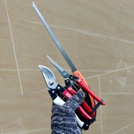 Combo of pruning shears, pruning shears, saw