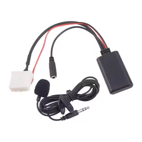Car Stereo Radio AUX Audio Cable Adapter Bluetooth Mic Fit for Mazda 3 5 6 MX-5 RX-8