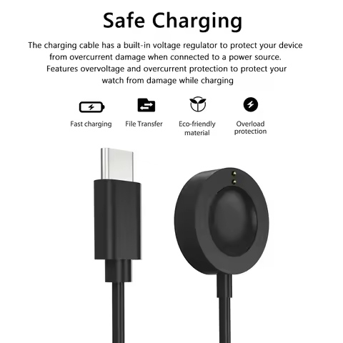 Magnetic Watch Charger Adapter PD Type-C Smart Watch Charger Replacement Accessories for Fossil Gen 