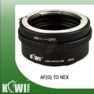KIWIFOTOS NIKON AF(G) LENS TO SONY NEX CAMERA MOUNT ADAPTER