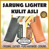 SARUNG LIGHTER PEMETIK API KULIT ASLI ORIGINAL LEATHER LIGHTER COVER ALADDIN