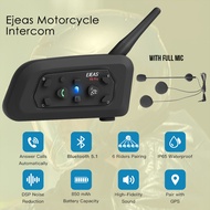 EJEAS V6 PRO+ Handsfree Interphone Bluetooth-compatible Intercom Helmet Headsets