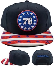 Mitchell & Ness Philadelphia 76ers New Retro Team DNA Black Red Era Snapback Hat Cap