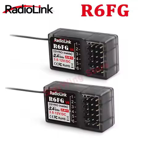 Radiolink RC Receiver R6FG 6 Channel 2.4G HV Servo RX with Gyro Long Range Control for RC Car Boat T