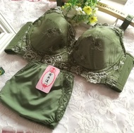 Lace Bra Set Large Size Embroidered Full Cup Thin Underwear Adjustable Strap Push up Bra for Women H