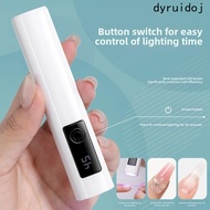 DYRUIDOJ Mini Nail Dryer Light, Quick Drying Single Finger LED Nail Lamp, Wireless Lamp Efficient Cu